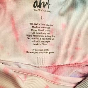 American Hart tie die scrunch leggings, SEAMLESS!!